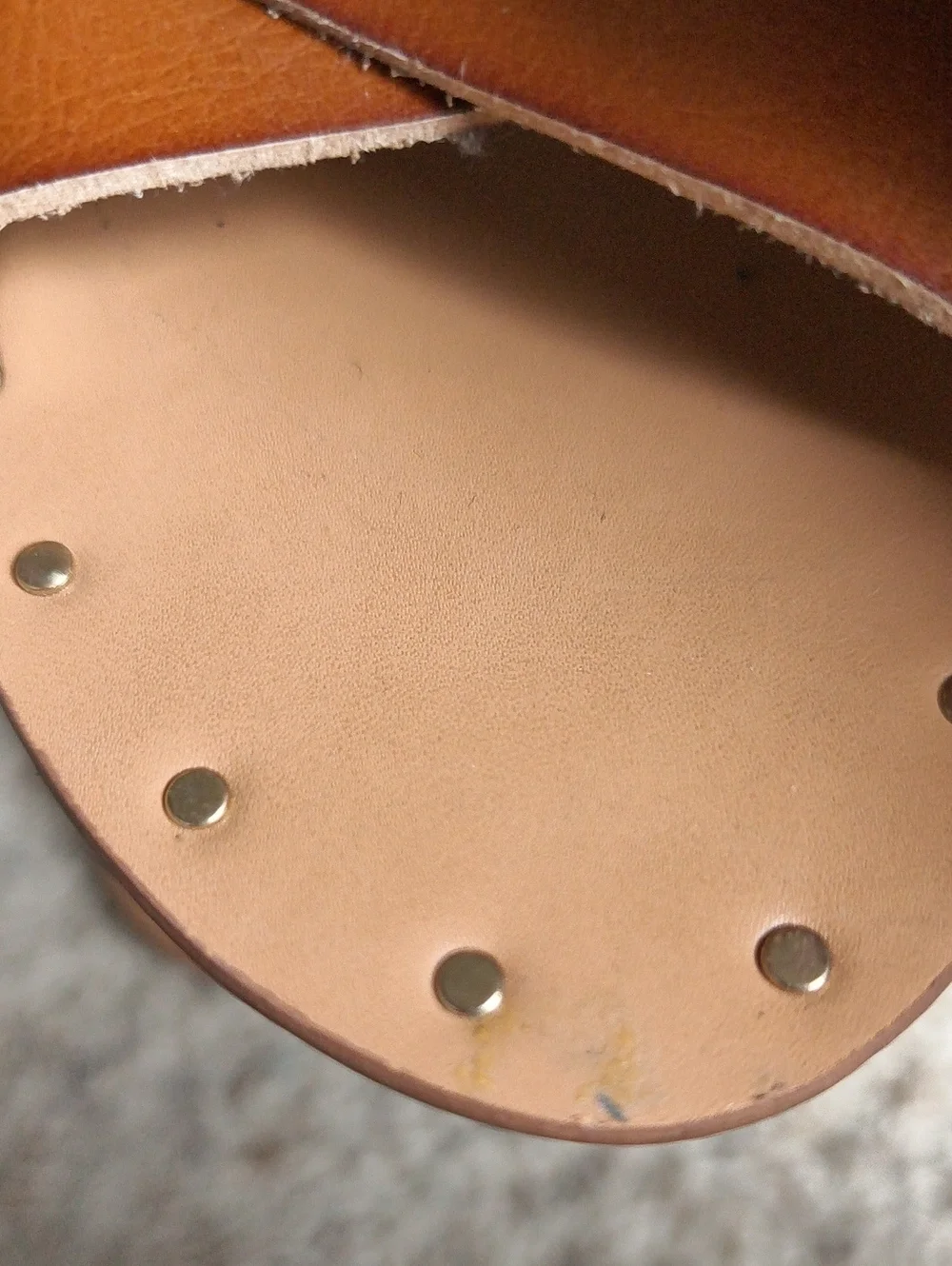 Universal Thread Women’s Tan Cognac Leather Slide Sandals - Classic Cross Strap